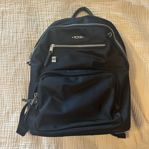 Tumi Bags Tumi Voyageur Essential Backpack Black Nylon Leather Silver Hardware Poshmark